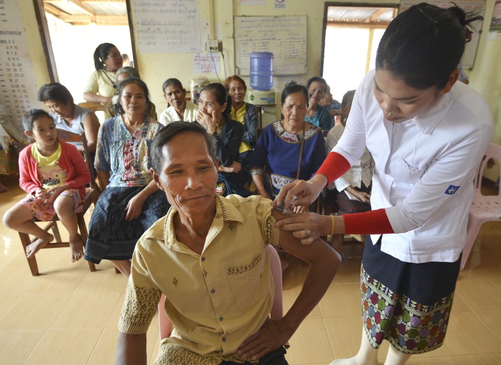Laos Health Center Vaccination